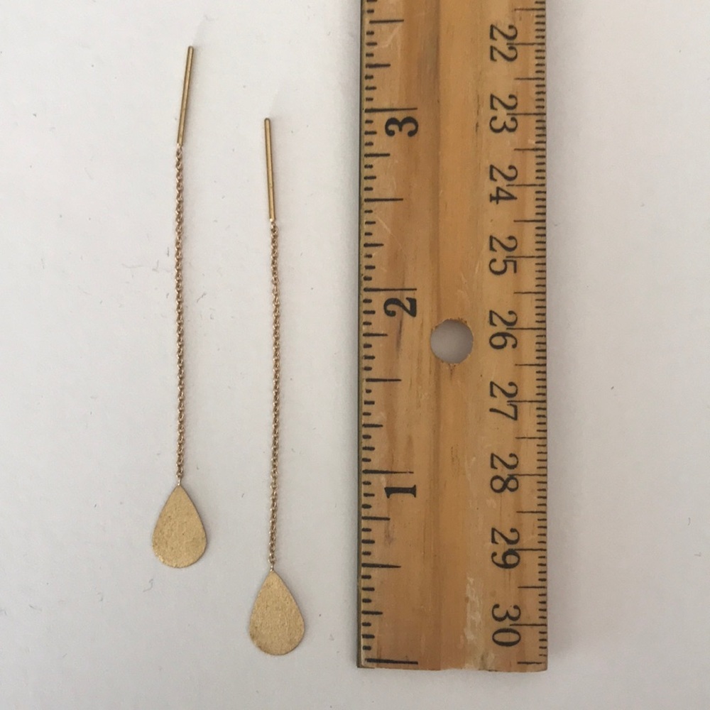 Gold Thread Earrings - image 4